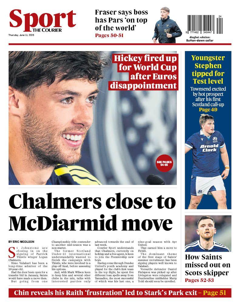 The back page of Thursday's Courier