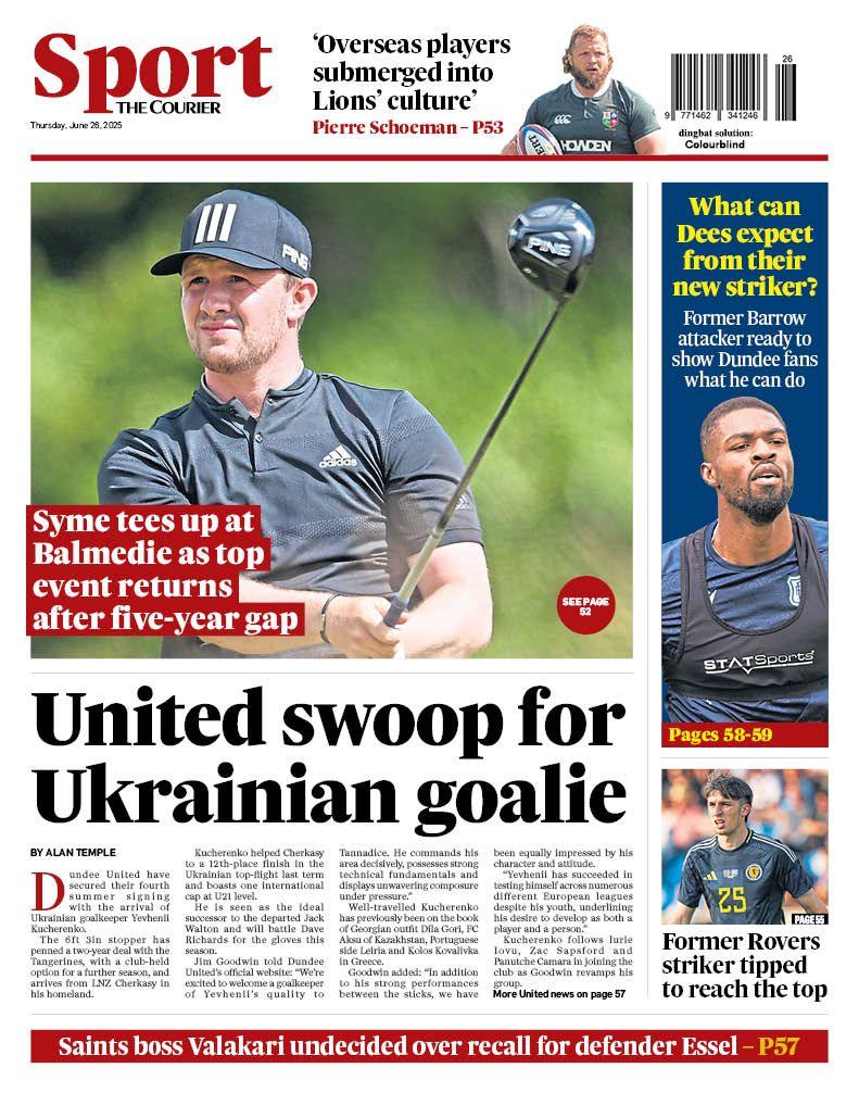 The back page of The Courier on 260625