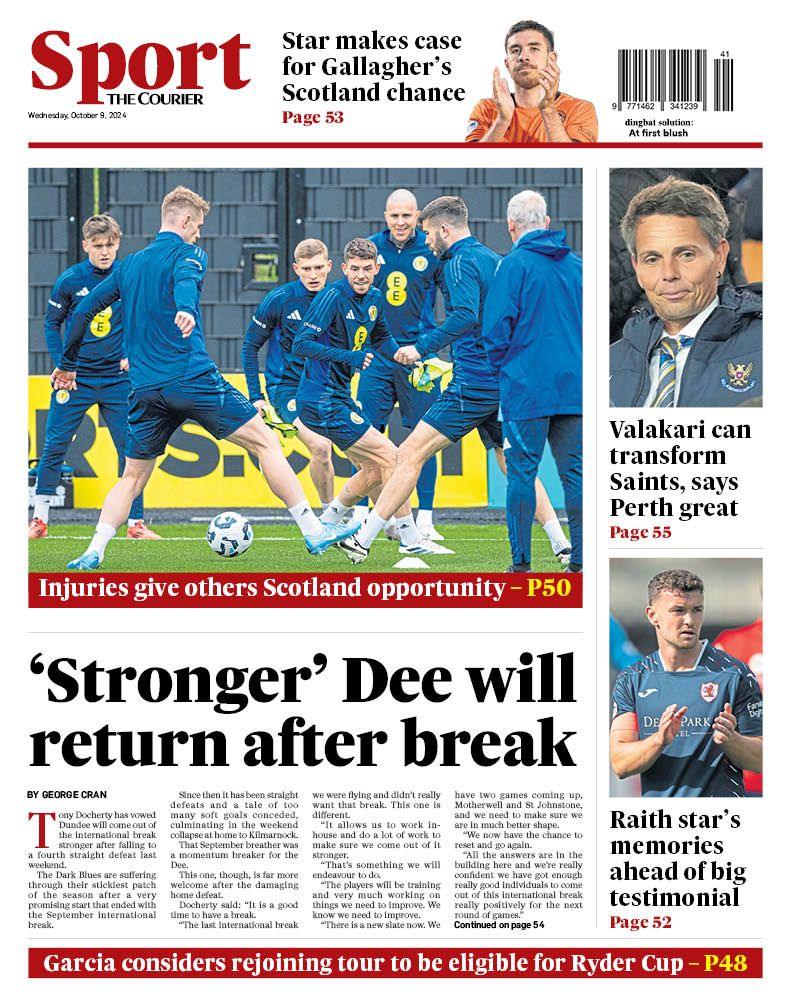 The Courier back page