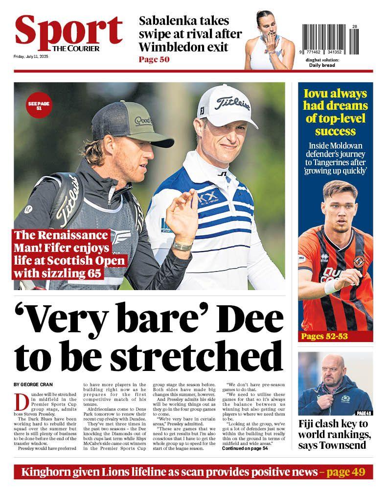 The back page of the Courier on 110725