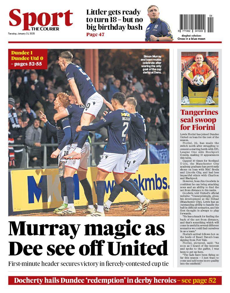 The back page of The Courier on 210125