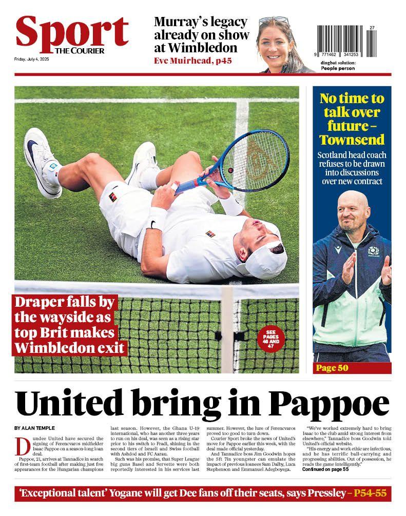 The Courier back page