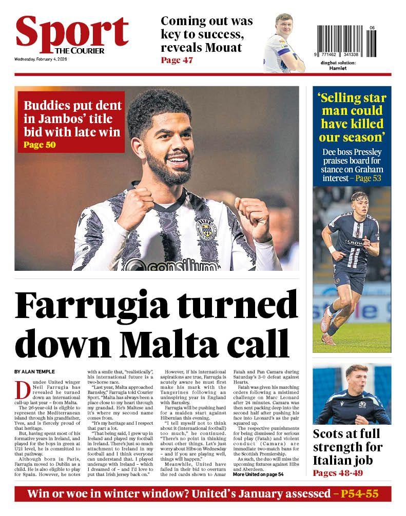 The back page of The Courier