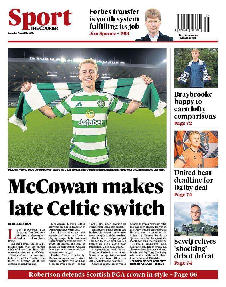 The Courier back page