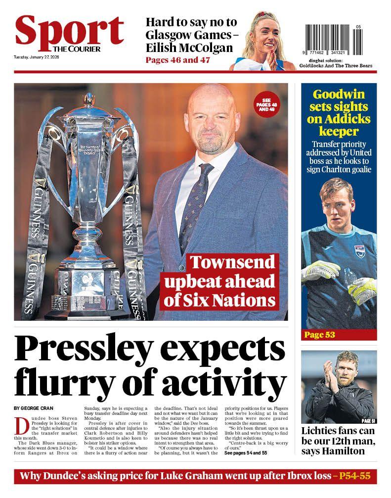 The back page of The Courier on 270126