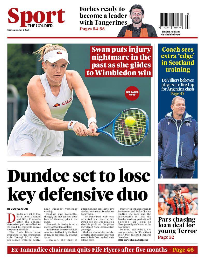 The back page of The Courier on 010726