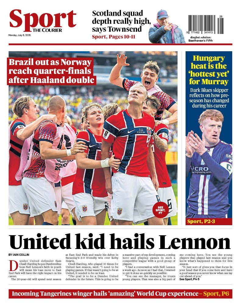 The back page of The Courier on 060726