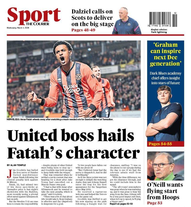 The back page of the Courier on 040326