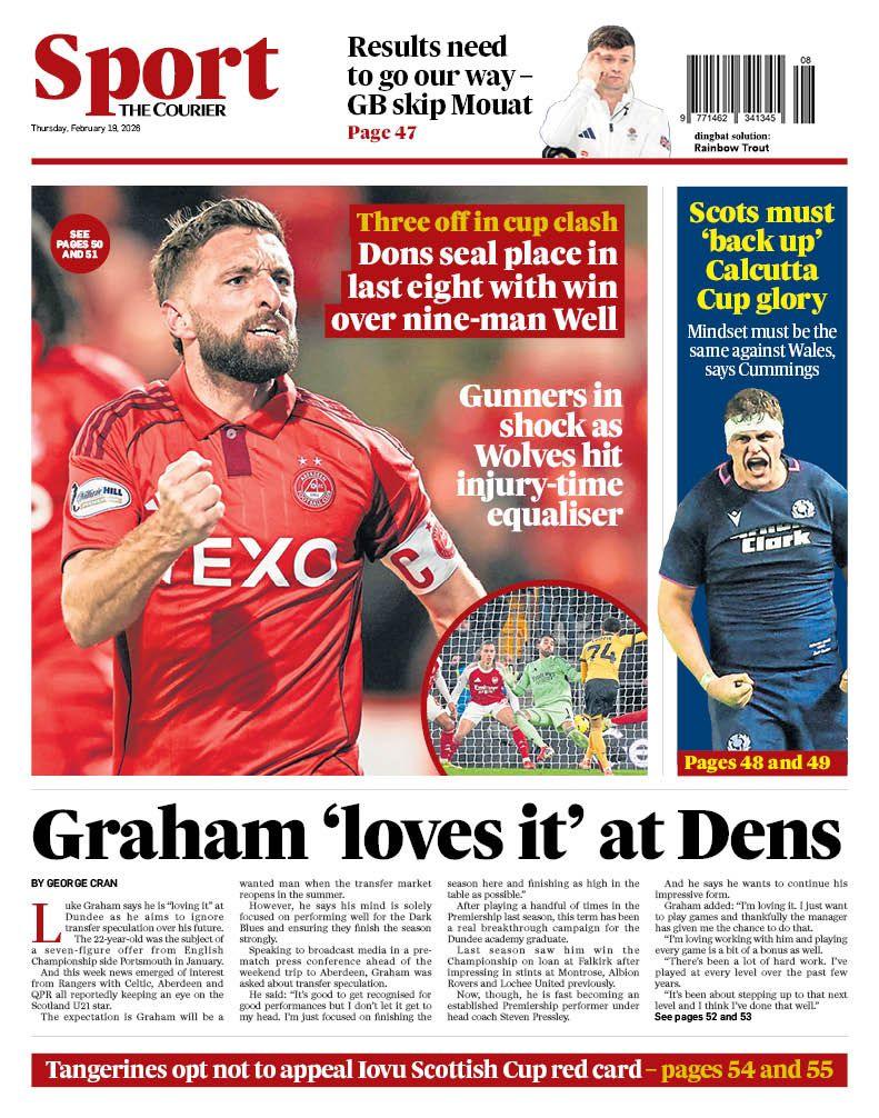 The back page of The Courier on 190226