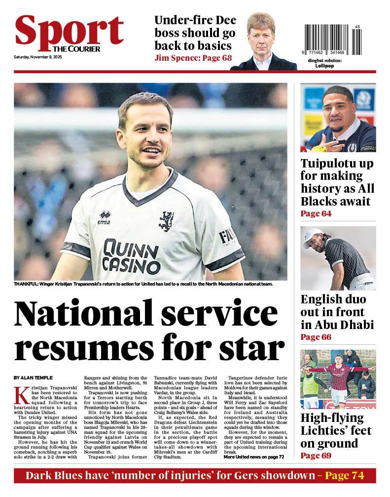 The back page of The Courier