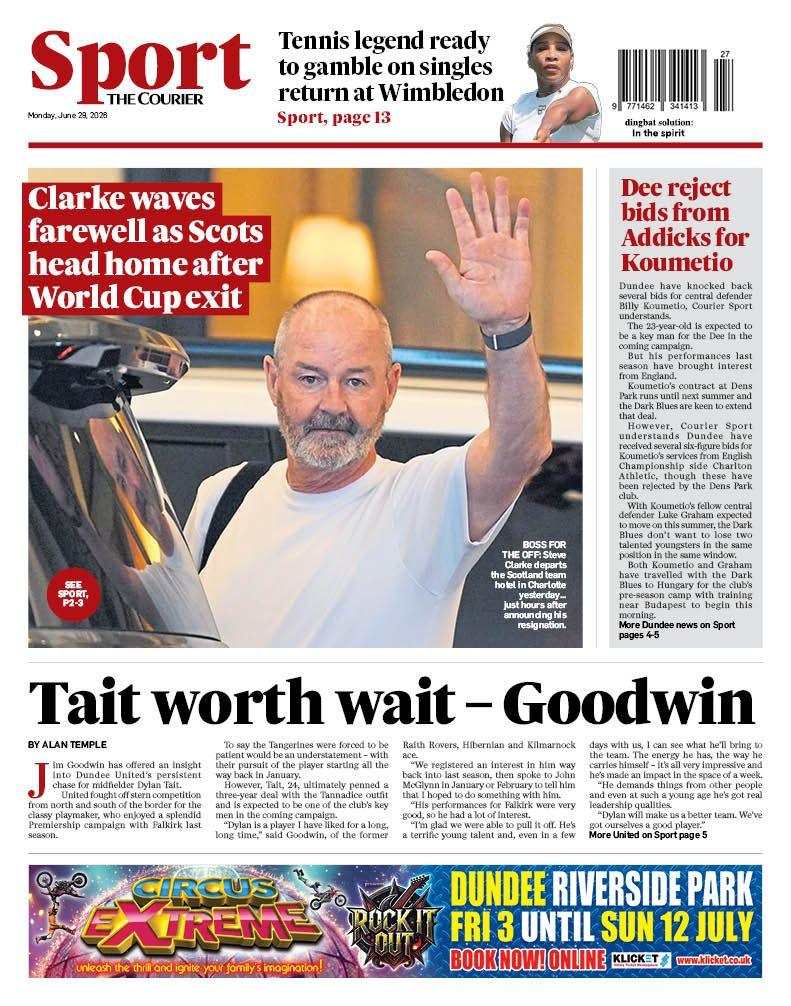 The Courier back page