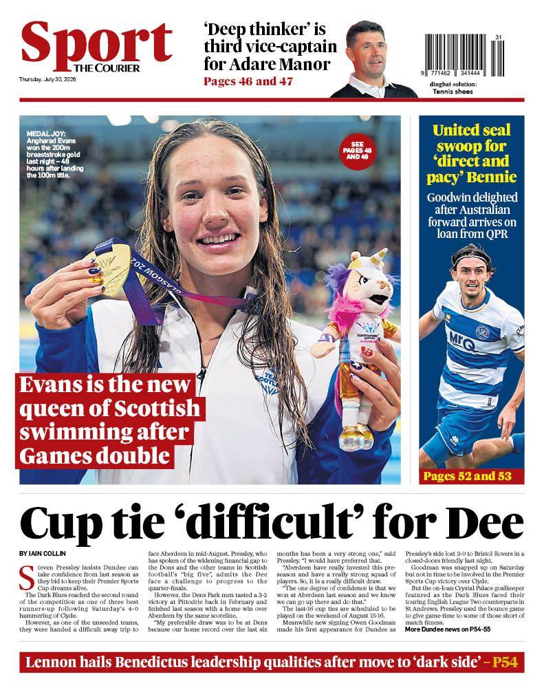 The Courier back page