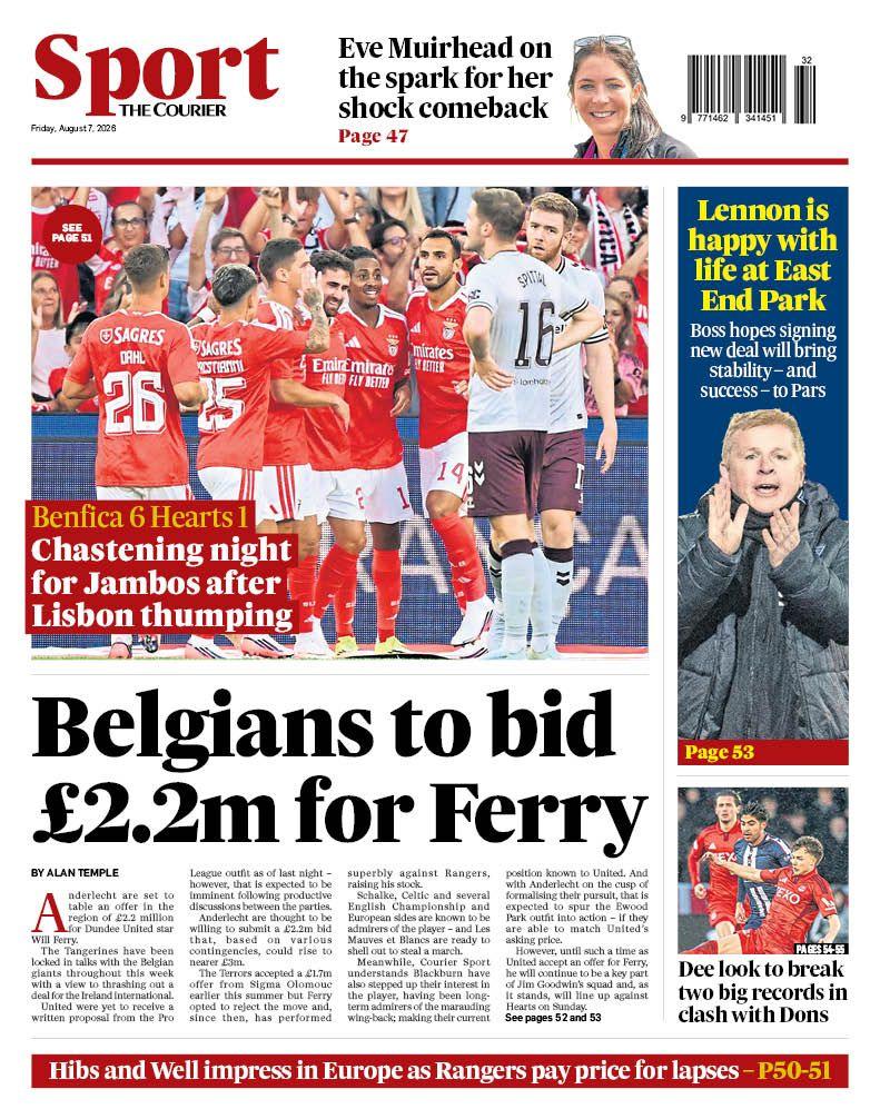 The back page of The Courier on 070826