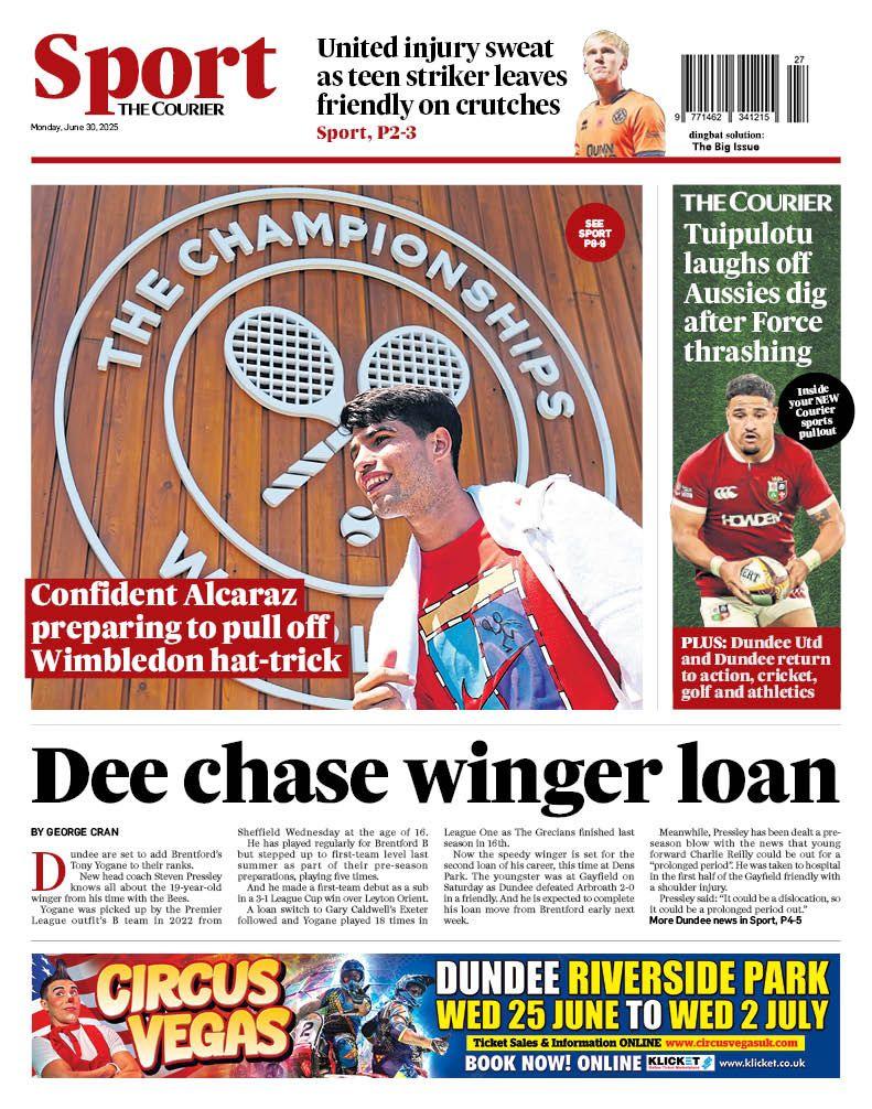 The Courier back page