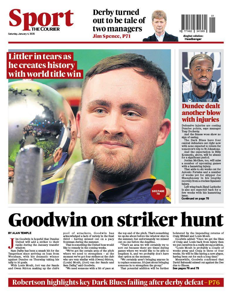 The Courier back page