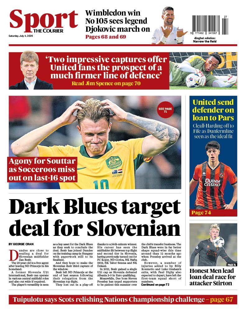The Courier back page