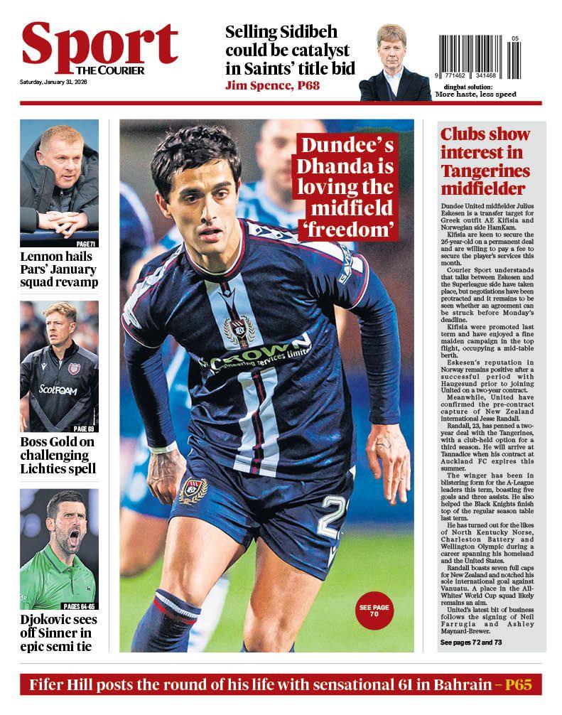 The Courier back page