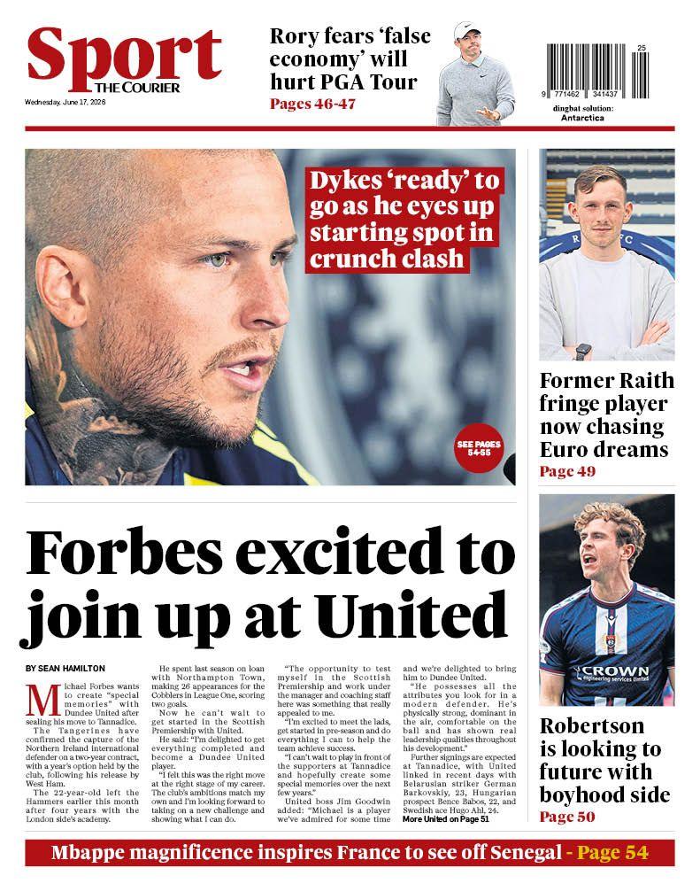 The Courier back page