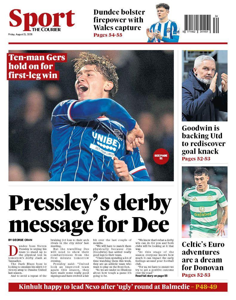 The back page of The Courier on 210826