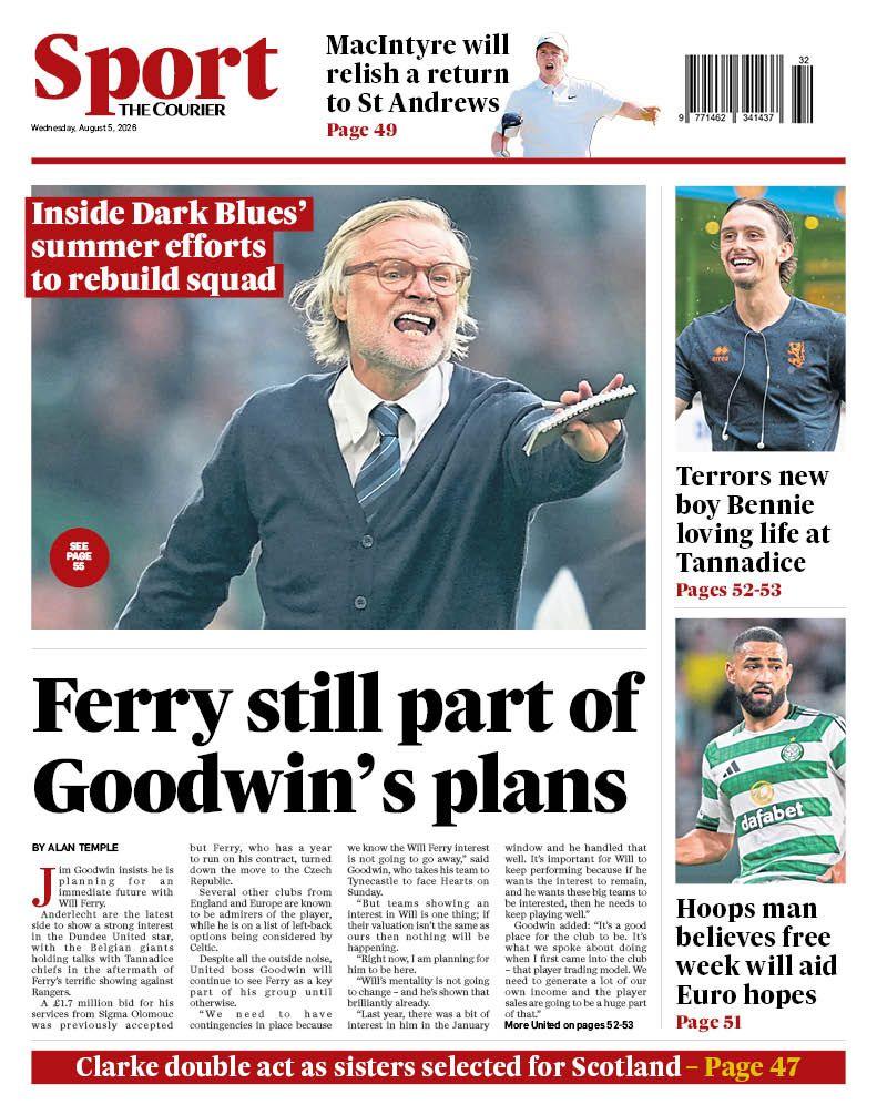 The back page of The Courier on 050826