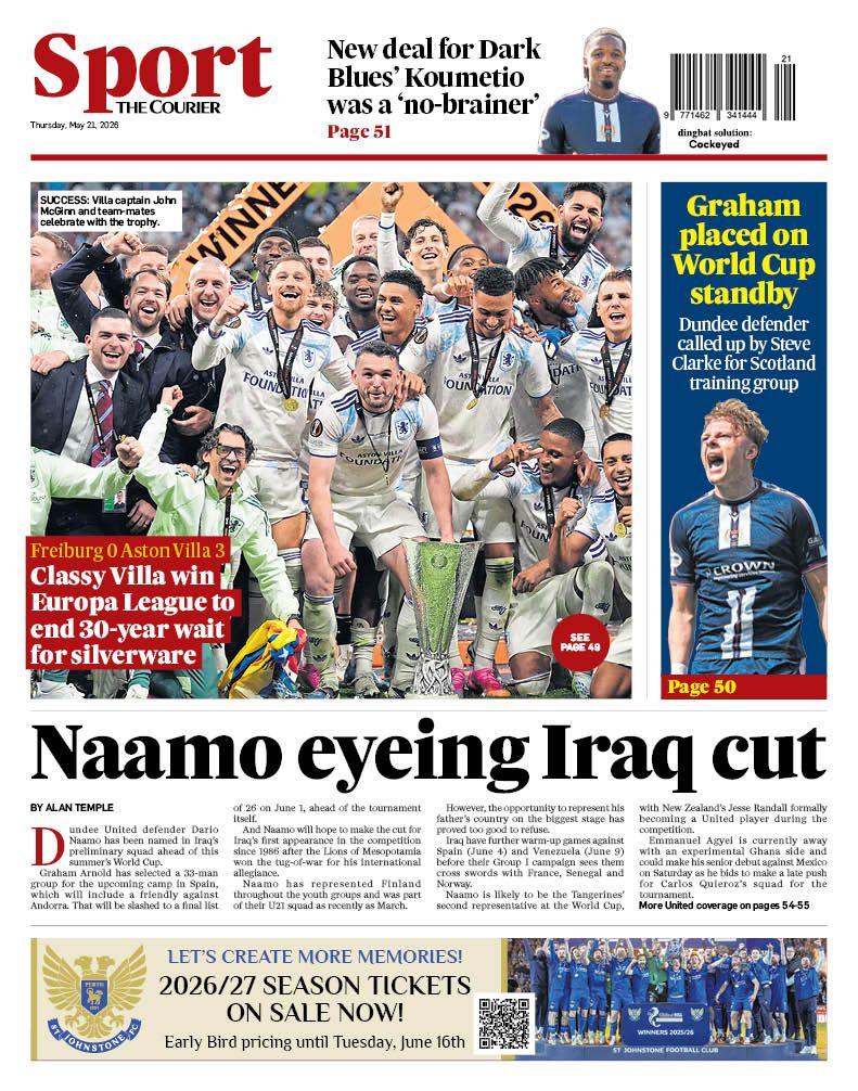 The Courier back page