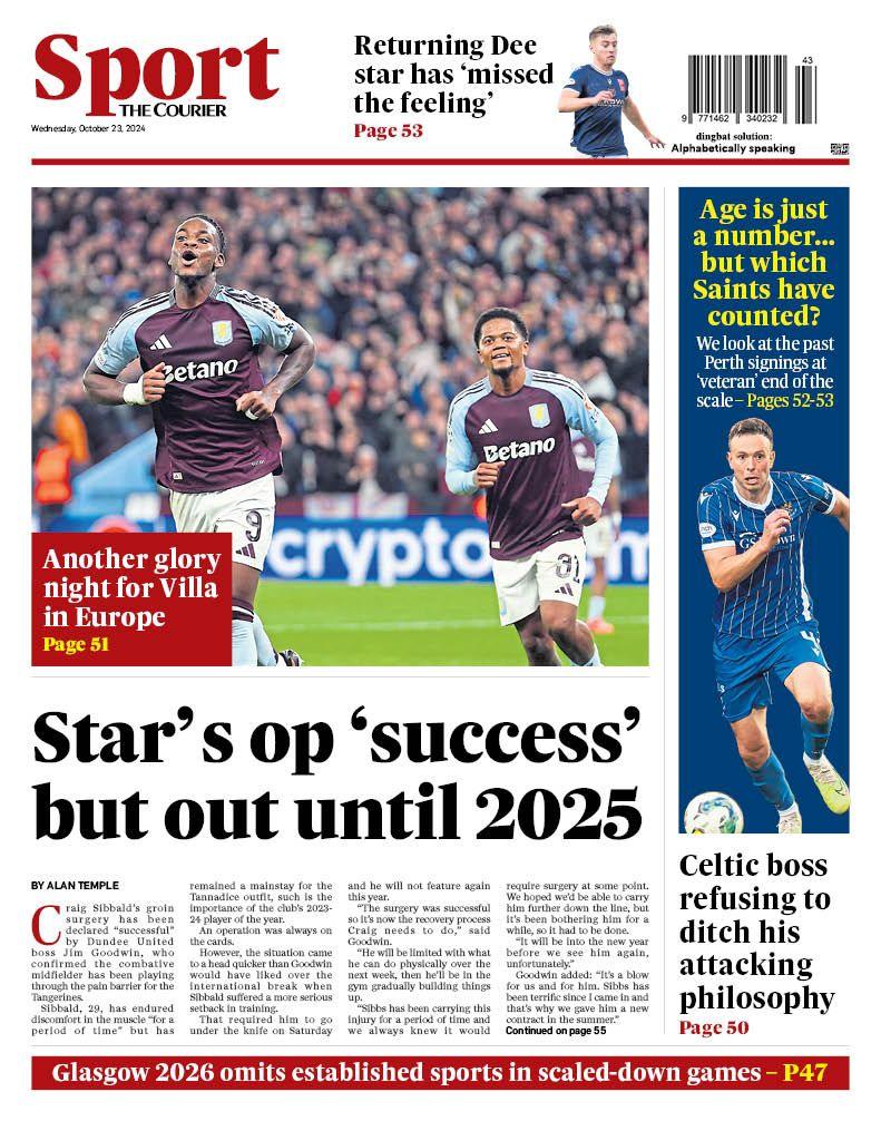 The back page of the Courier on 231024