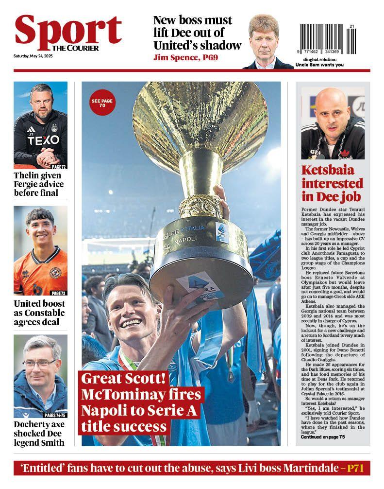 The back page of The Courier on 240525