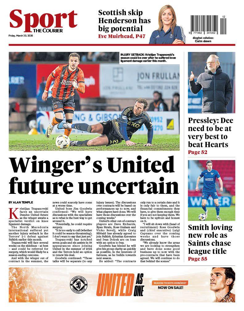 The Courier back page
