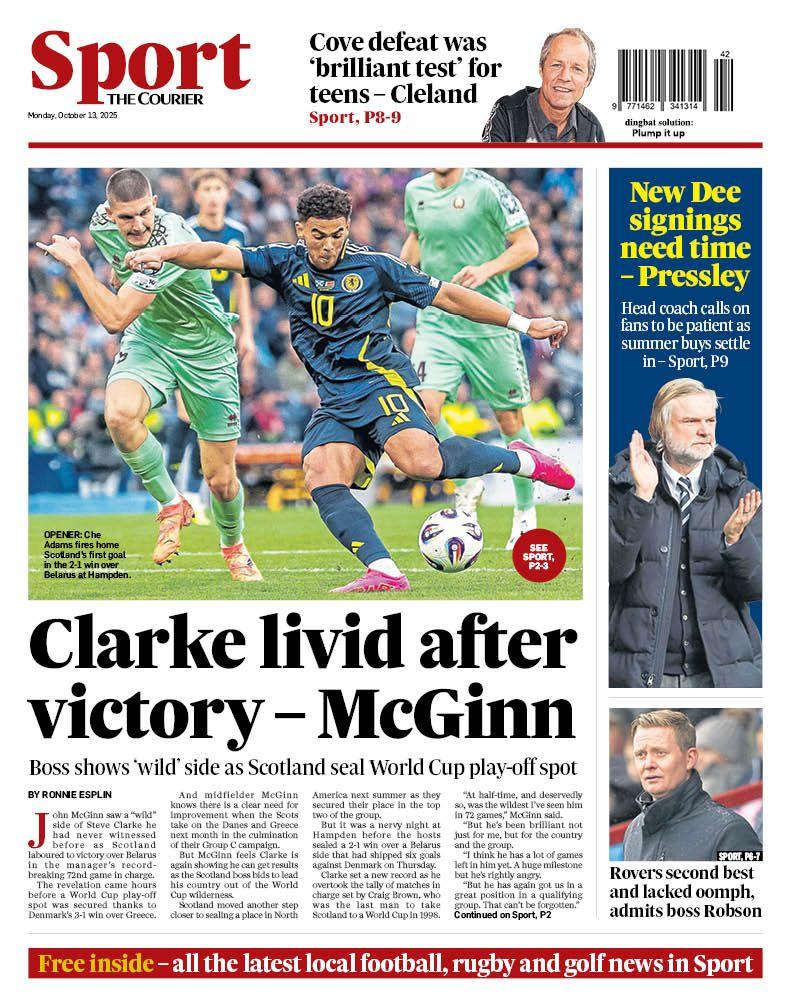 Back page of The Courier