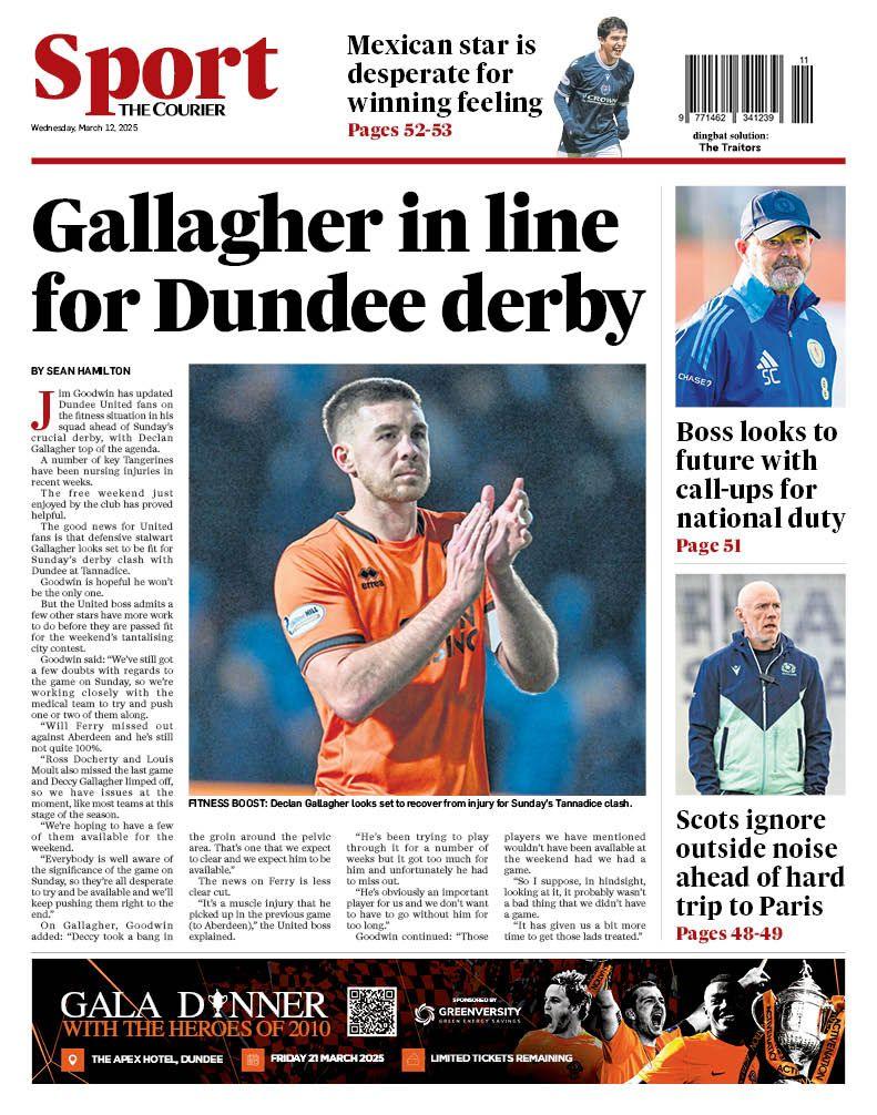 The back page of The Courier