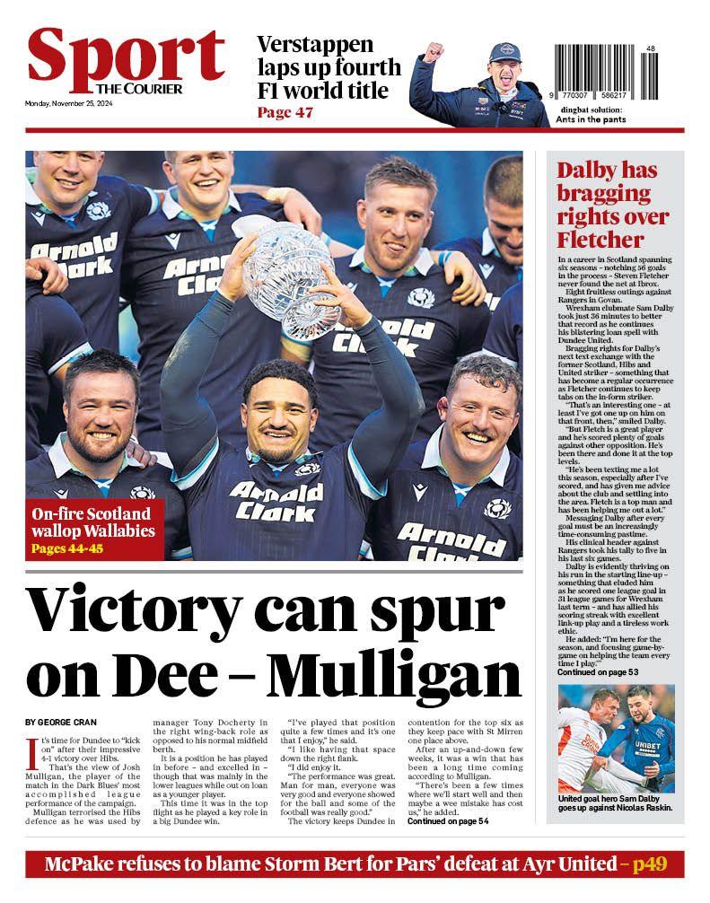 The back page of the Courier on 251124