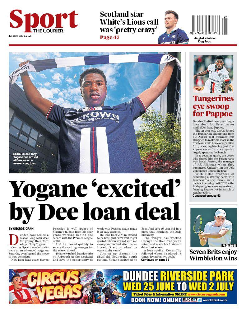 The Courier back page