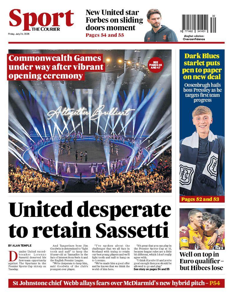 The Courier back page