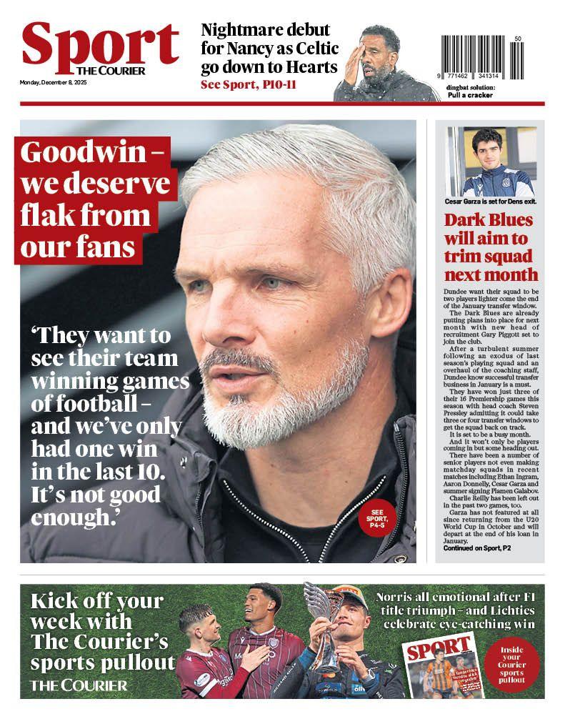 The back page of The Courier