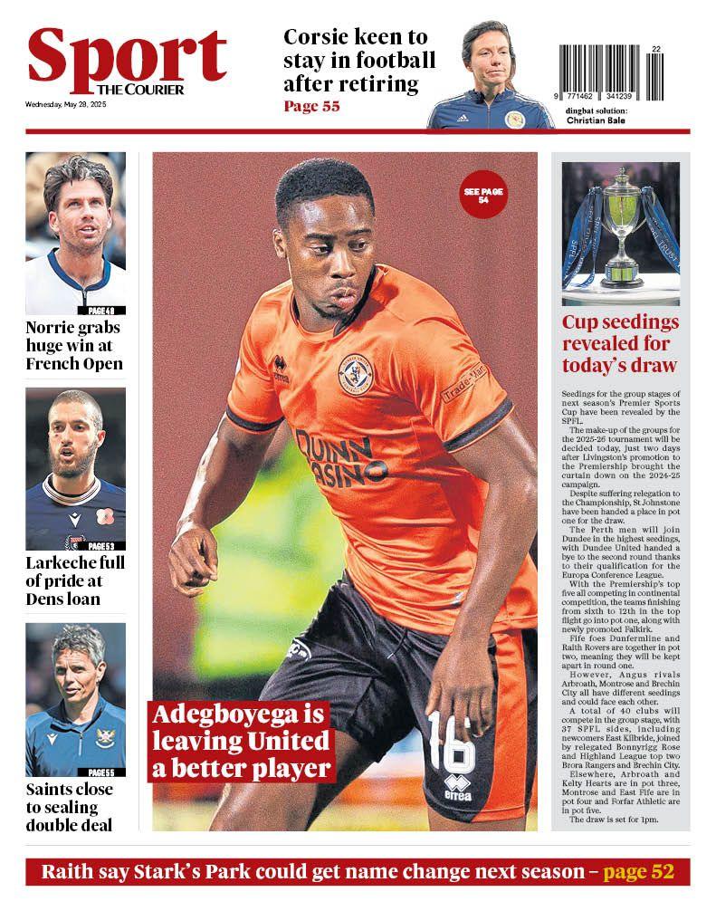 The back page of The Courier