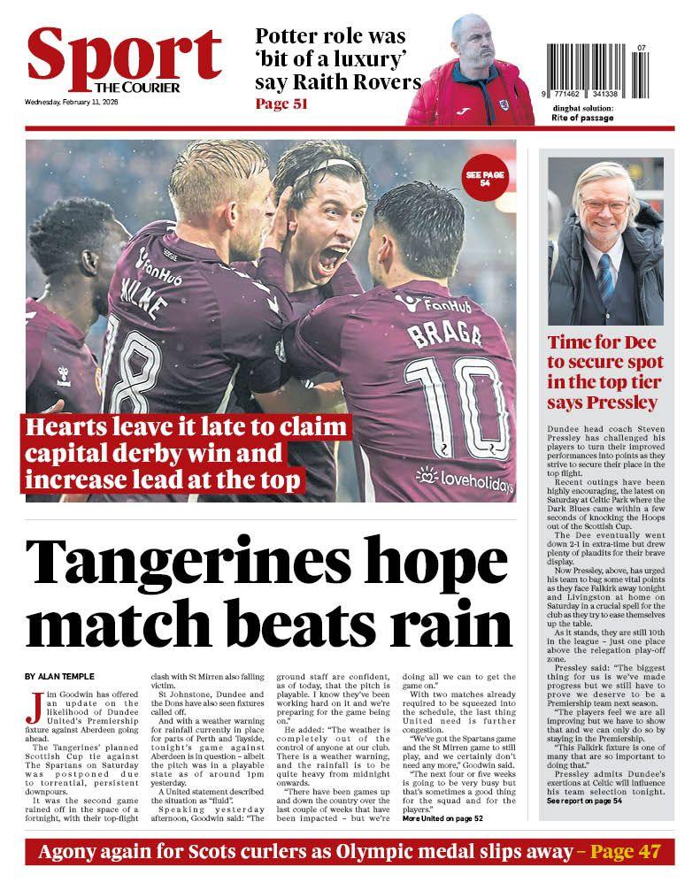 The back page of The Courier