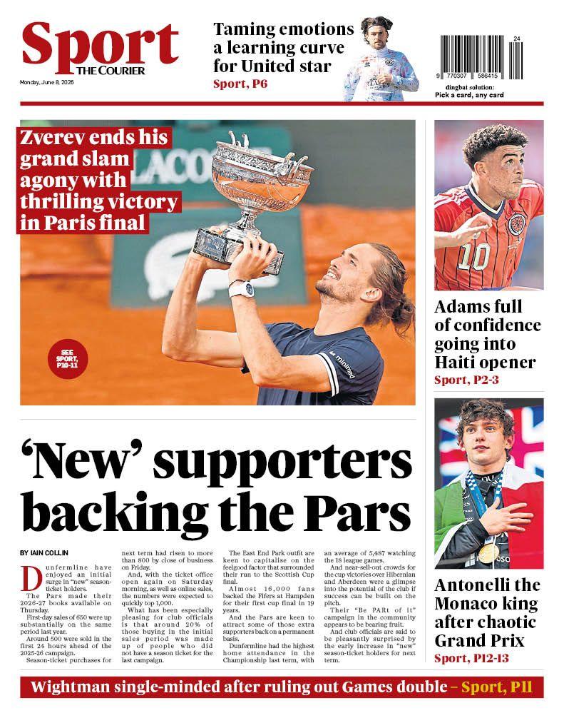 The Courier back page