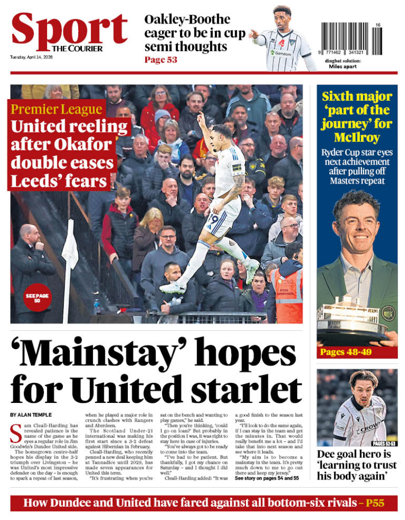 The Courier back page