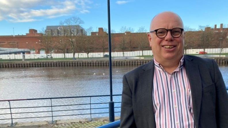 Stockton councillor Nigel Cooke standing close to the River Tees in Stockton