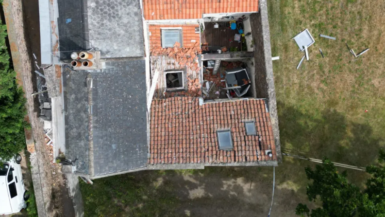 Aerial shot of Mont Pinel house