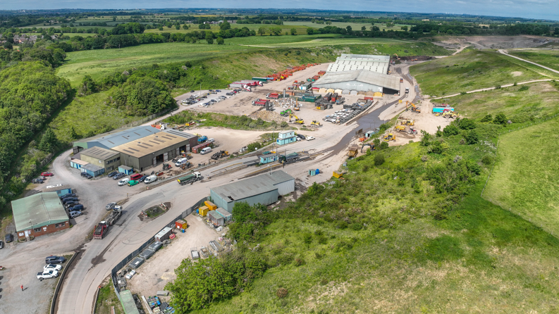 An aerial view of Ashcourt Quarry 