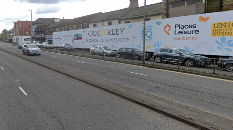 A google image street view of the A30 London Road, which is a dual carriageway.