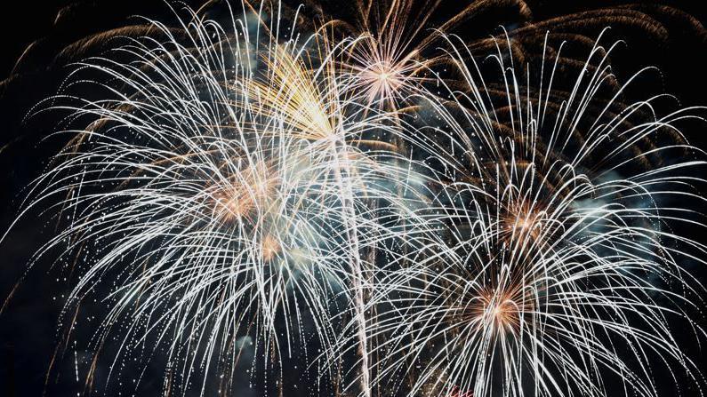 Fireworks explode during the 2024 New Year celebrations 