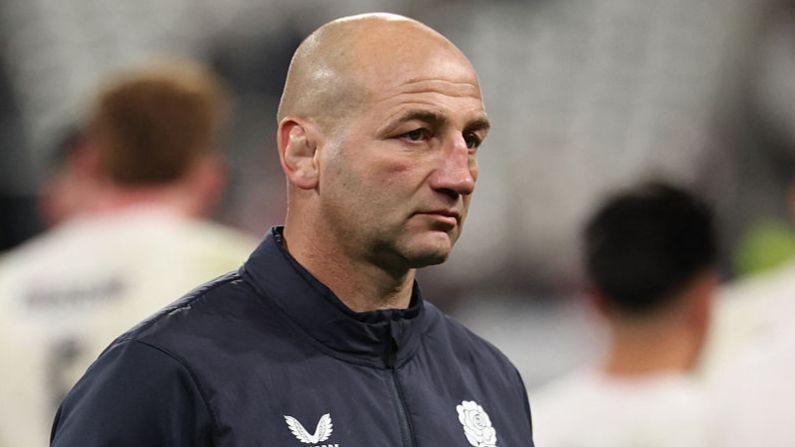 Steve Borthwick looks dejected after England's defeat by France in Paris