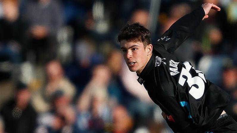 Josh Baker in action for Worcestershire