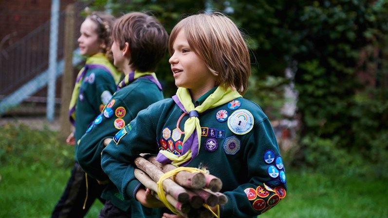 Scouts smiling together