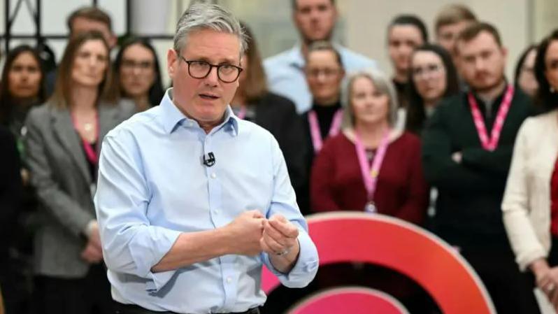 Prime Minister Keir Starmer speaking in Hull in March