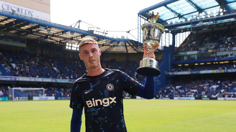 Cole with the PFA Young Player of the Year award