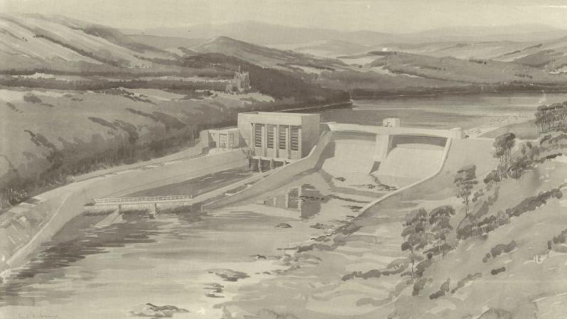 An artist's impression of Pitlochry