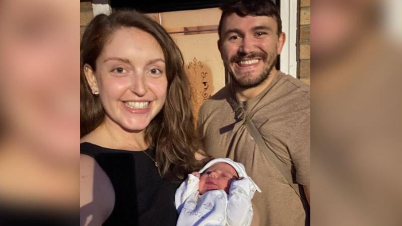 Katie and Luke with baby Charlotte